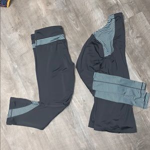 Saks Fifth Avenue Blue Label Teal & Grey workout